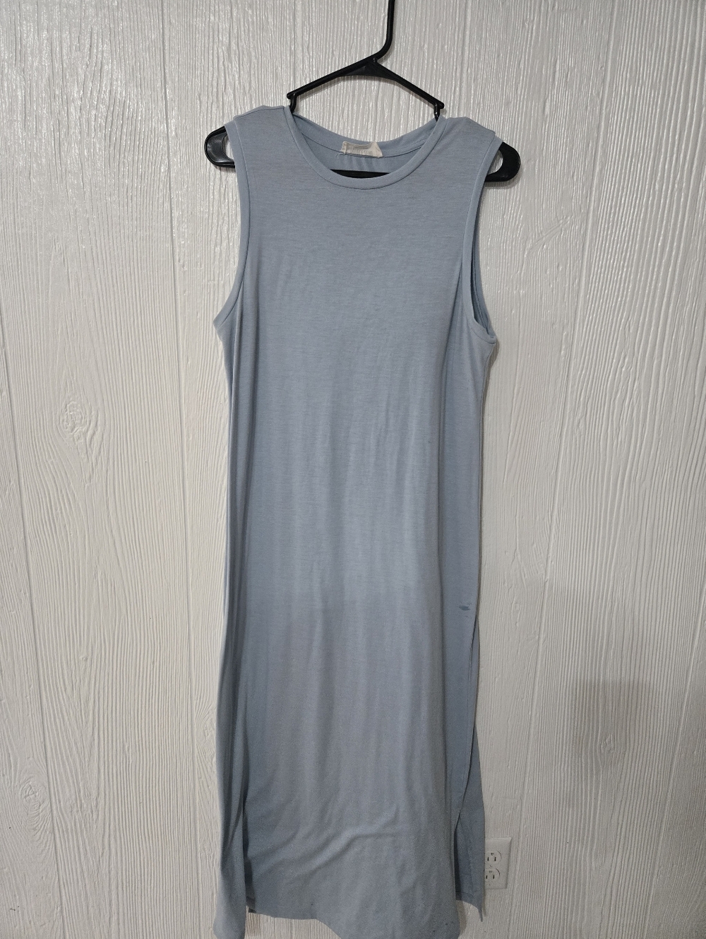 Double Zero Mystical Medium Dress Womens Blue Sleeveless Side Slits